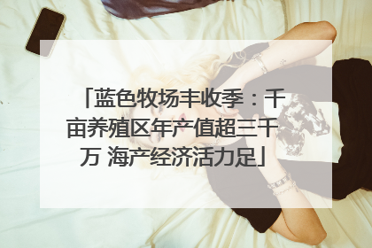 蓝色牧场丰收季：千亩养殖区年产值超三千万 海产经济活力足