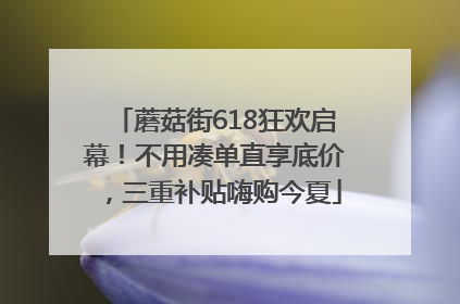 蘑菇街618狂欢启幕！不用凑单直享底价，三重补贴嗨购今夏