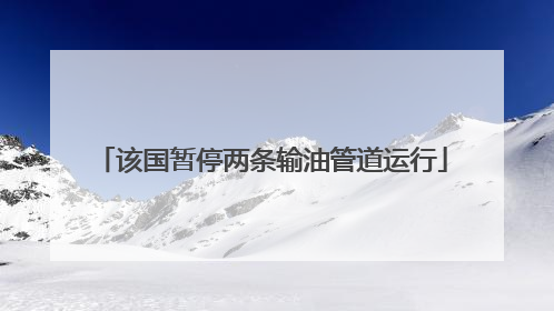 该国暂停两条输油管道运行