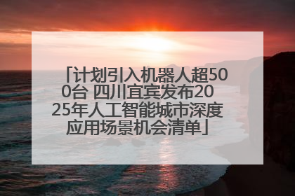 计划引入机器人超500台 四川宜宾发布2025年人工智能城市深度应用场景机会清单