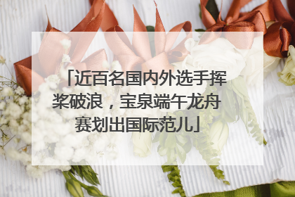 近百名国内外选手挥桨破浪，宝泉端午龙舟赛划出国际范儿