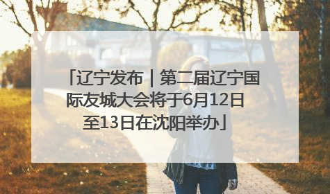 辽宁发布｜第二届辽宁国际友城大会将于6月12日至13日在沈阳举办