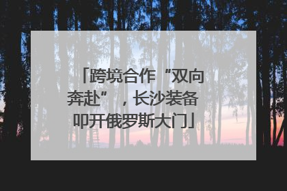 跨境合作“双向奔赴”，长沙装备叩开俄罗斯大门