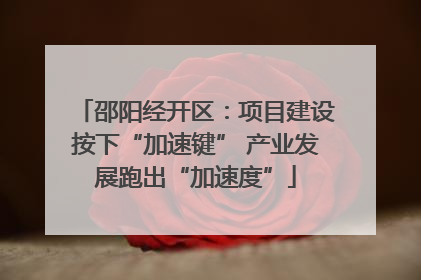 邵阳经开区：项目建设按下“加速键” 产业发展跑出“加速度”