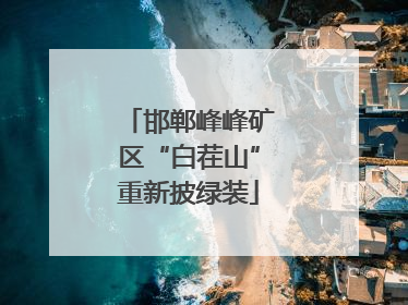 邯郸峰峰矿区“白茬山”重新披绿装