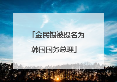 金民锡被提名为韩国国务总理
