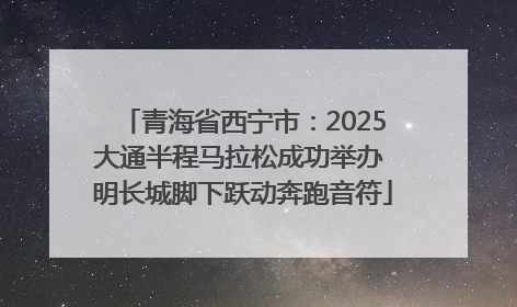 青海省西宁市：2025大通半程马拉松成功举办 明长城脚下跃动奔跑音符