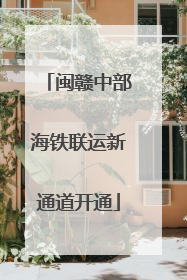 闽赣中部海铁联运新通道开通