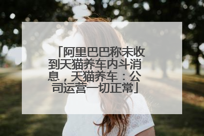 阿里巴巴称未收到天猫养车内斗消息，天猫养车：公司运营一切正常