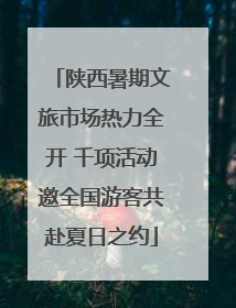陕西暑期文旅市场热力全开 千项活动邀全国游客共赴夏日之约