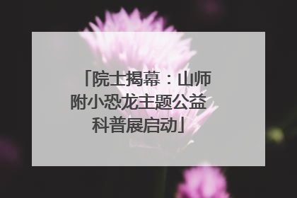 院士揭幕：山师附小恐龙主题公益科普展启动