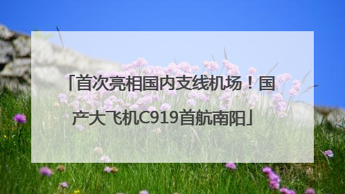 首次亮相国内支线机场！国产大飞机C919首航南阳