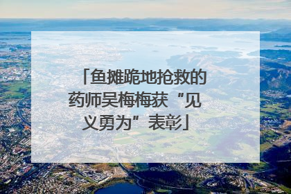 鱼摊跪地抢救的药师吴梅梅获“见义勇为”表彰