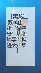 黑龙江双鸭山：让“绿字号”从寒地黑土挺进大市场