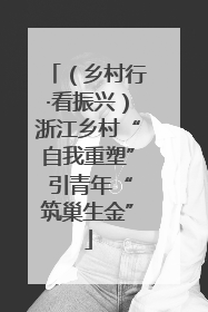 （乡村行·看振兴）浙江乡村“自我重塑” 引青年“筑巢生金”