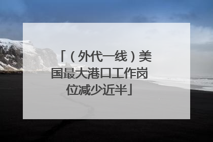 （外代一线）美国最大港口工作岗位减少近半