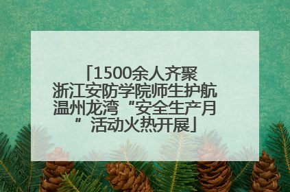 1500余人齐聚 浙江安防学院师生护航温州龙湾“安全生产月”活动火热开展