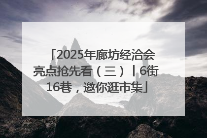 2025年廊坊经洽会亮点抢先看（三）丨6街16巷，邀你逛市集