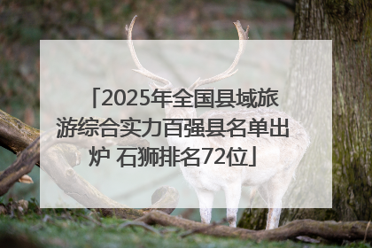 2025年全国县域旅游综合实力百强县名单出炉 石狮排名72位