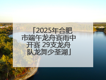 2025年合肥市端午龙舟赛雨中开赛 29支龙舟队龙舞少荃湖