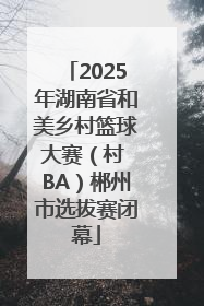 2025年湖南省和美乡村篮球大赛（村 BA）郴州市选拔赛闭幕