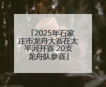2025年石家庄市龙舟大赛在太平河开赛 20支龙舟队参赛