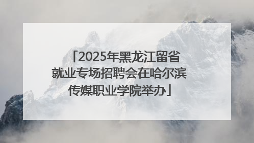 2025年黑龙江留省就业专场招聘会在哈尔滨传媒职业学院举办