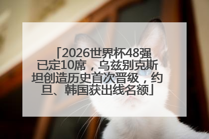2026世界杯48强已定10席，乌兹别克斯坦创造历史首次晋级，约旦、韩国获出线名额
