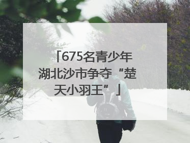 675名青少年湖北沙市争夺“楚天小羽王”
