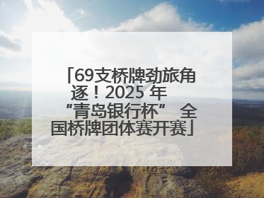 69支桥牌劲旅角逐！2025 年 “青岛银行杯” 全国桥牌团体赛开赛